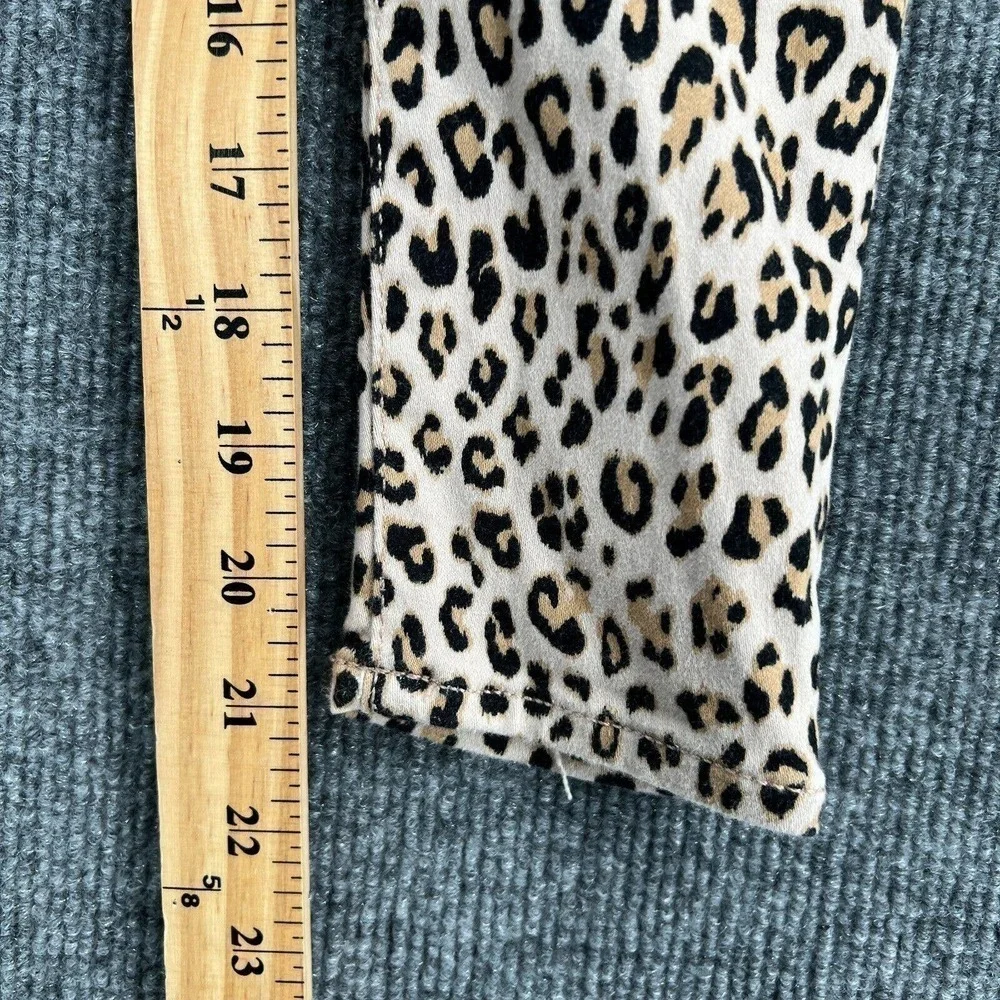 Gap Girls 7 Jeans Stretch Jeggings Leopard Print Skinny Adjustable Waist